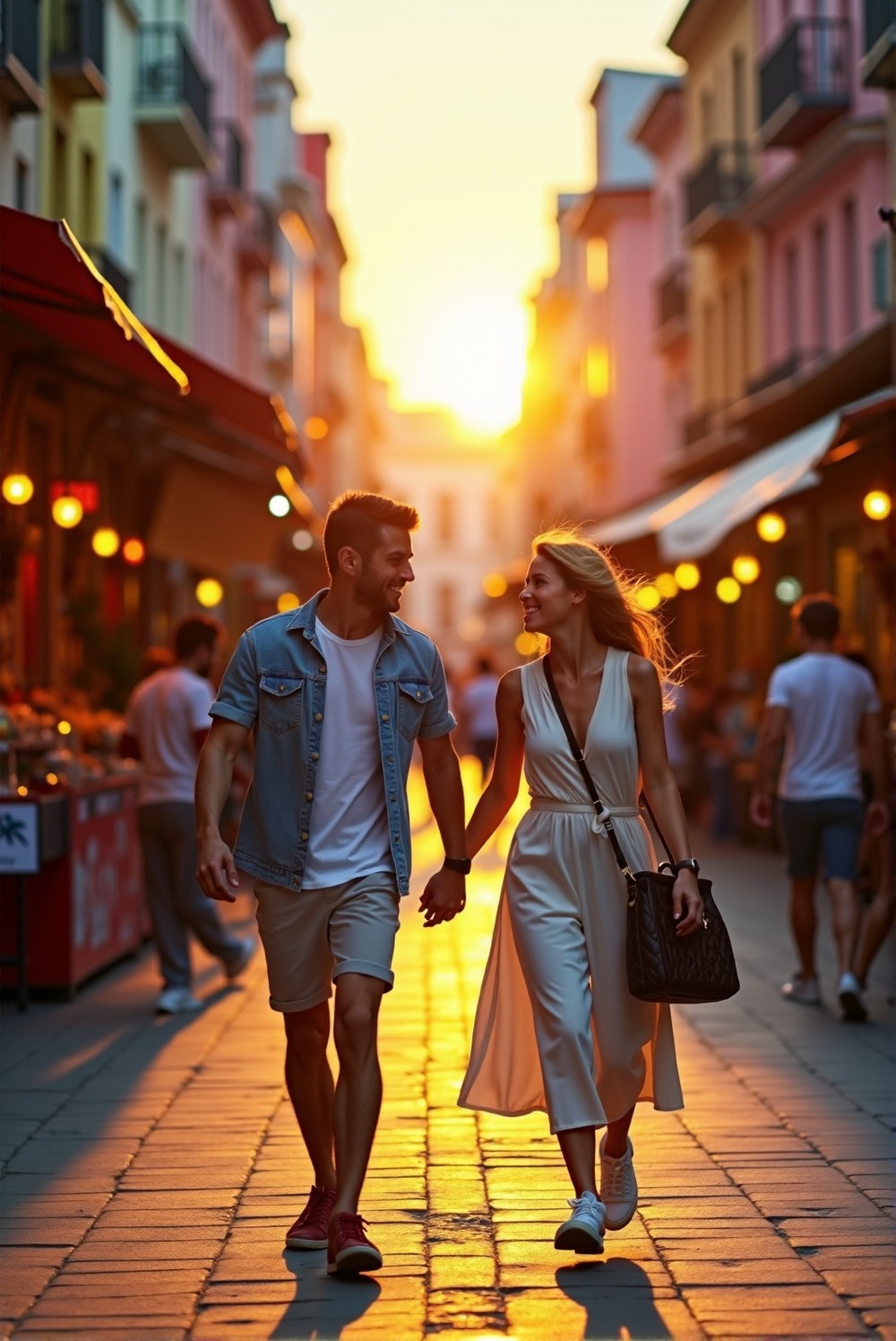 Exploring vibrant streets and local culture in a new city.
