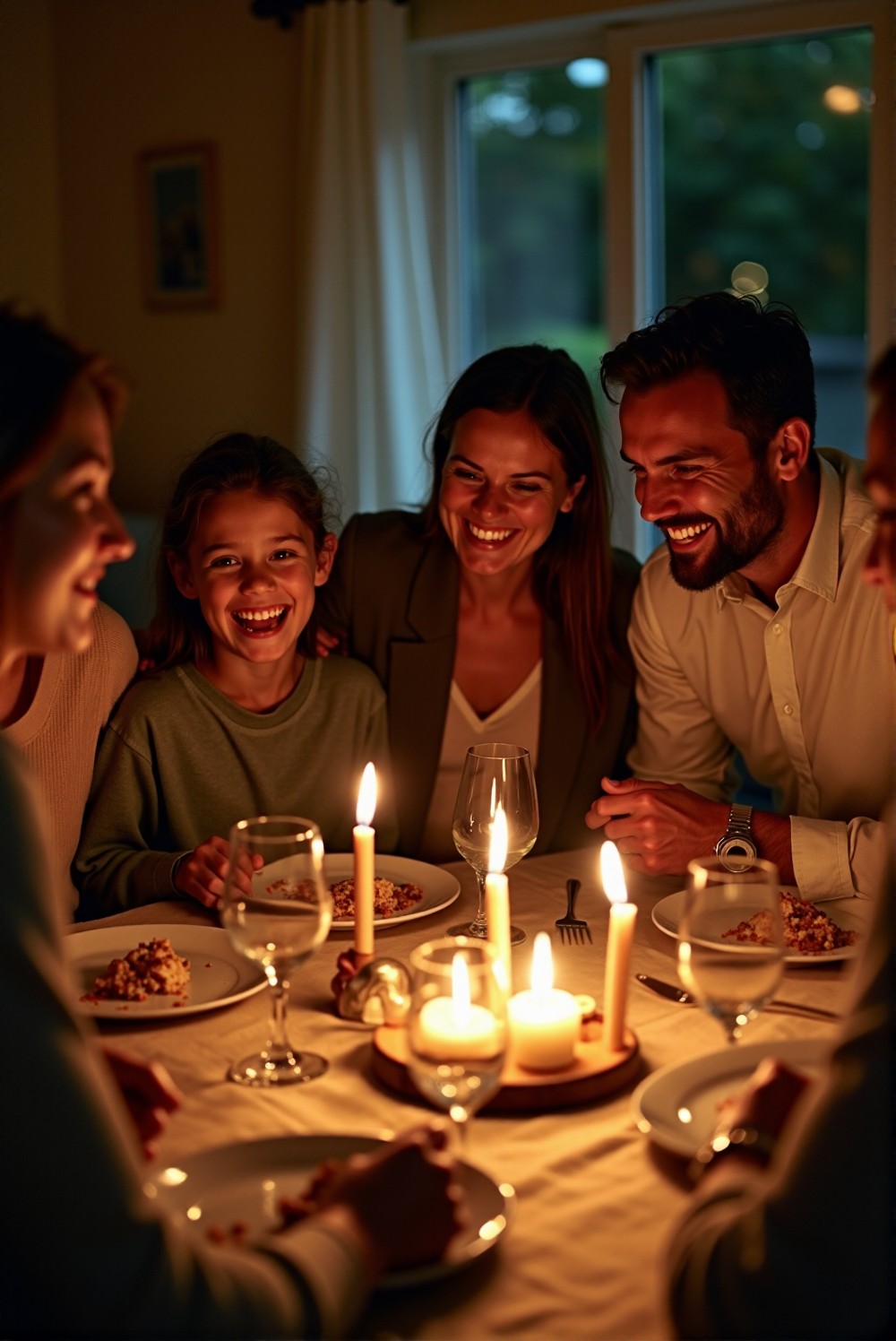 Couple enjoying time with friends and family.
