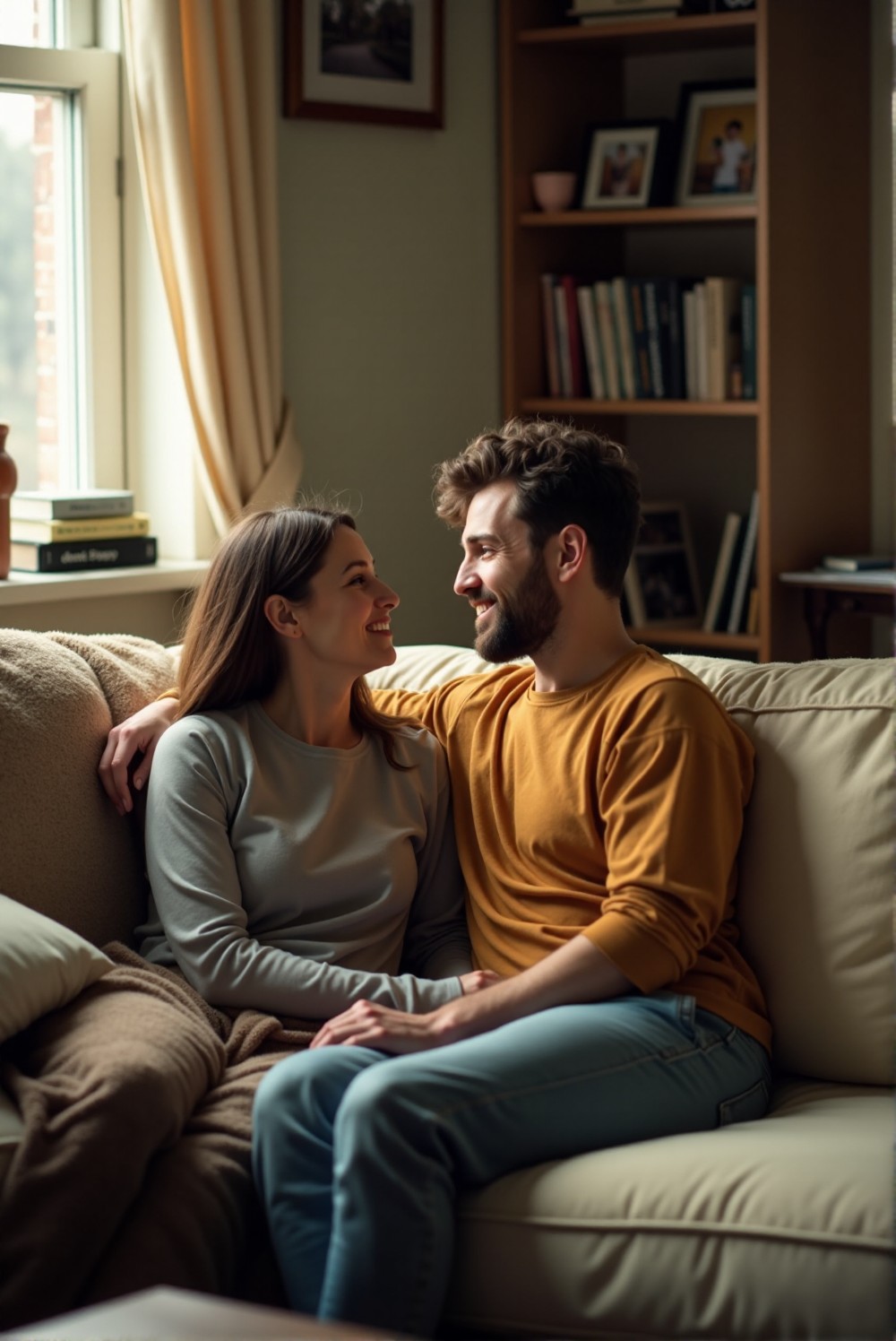 Couple sharing a moment of vulnerability to deepen their emotional connection.