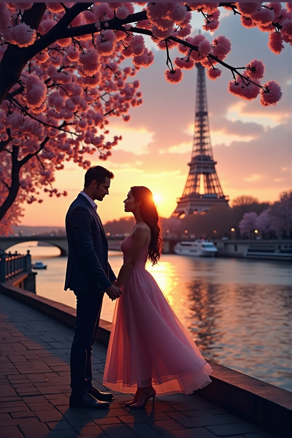 Romantic view of Paris, the City of Love.