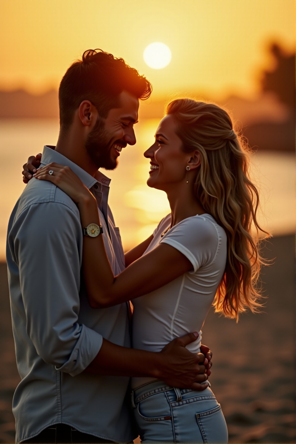 Two friends embracing, symbolizing support and care.