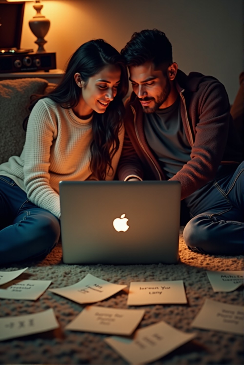 Creating a personalized music playlist for someone special.